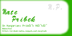 mate pribek business card